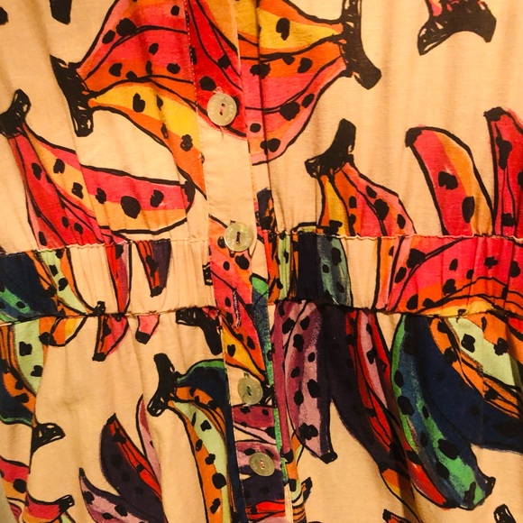 Farm Rio fun banana jumpsuit! So fun & bright! Size small - Picture 5 of 12